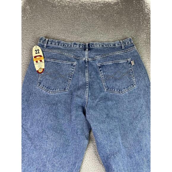 NWT Revolt Blue Denim Jeans Fit & Flare Womens Size 22 100% Cotton Deadstock - Picture 3 of 14
